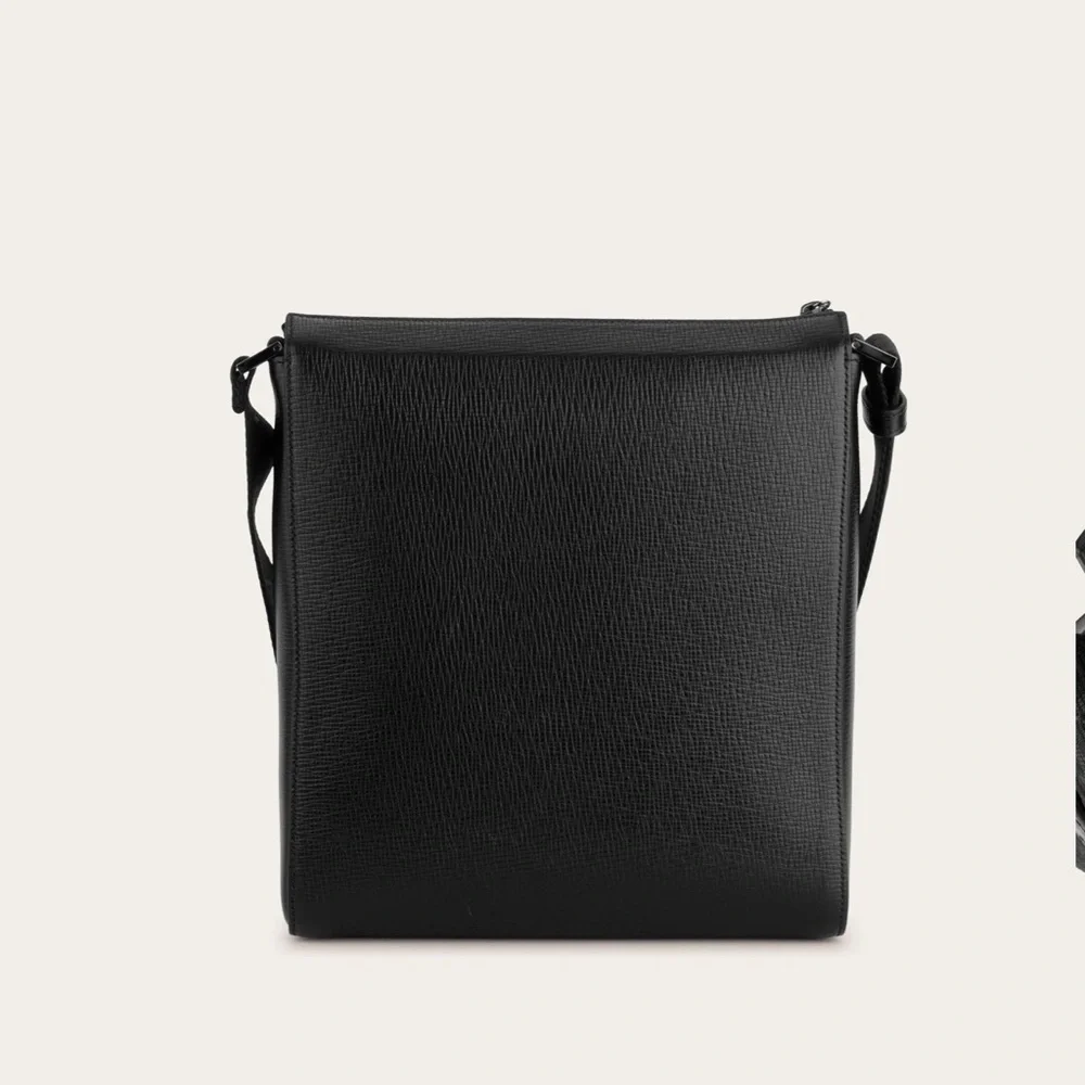 BNNW Salvatore Ferragamo Gancini Black Messenger Bag